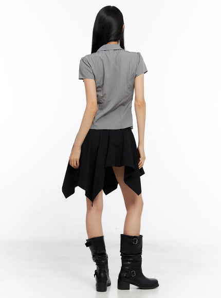 asymmetric-collar-button-down-blouse-cl530