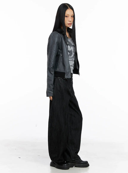 Miles Rhinestone Barrel Jeans CS509