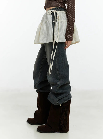 stripe-mini-wrap-skirt-cf509