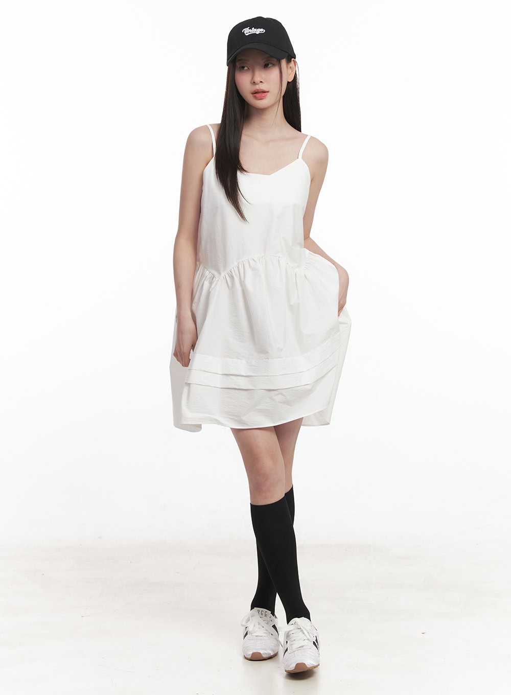 flare-v-neck-cami-mini-dress-iy509