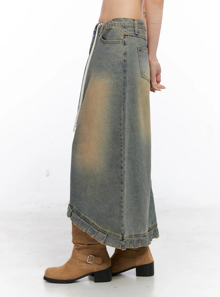 asymmetric-ruffled-denim-maxi-skirt-co507