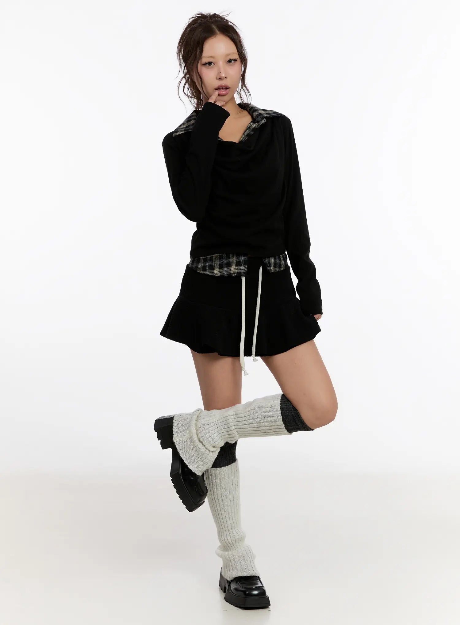 Ruffle Flare Mini Skirt CN527