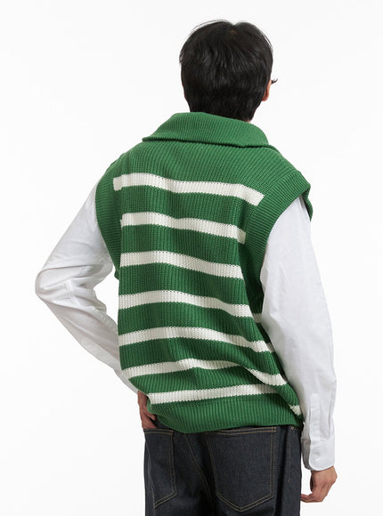 mens-half-zip-up-stripe-vest-iy424