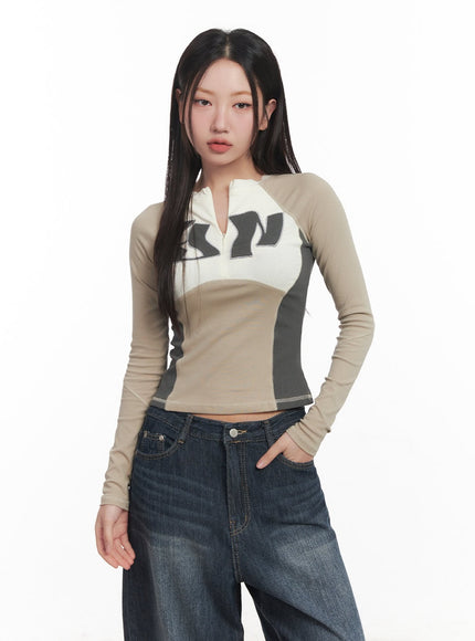 stitched-half-zip-long-sleeve-crop-top-ca521