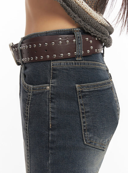 twin-stud-faux-leather-belt-iy502