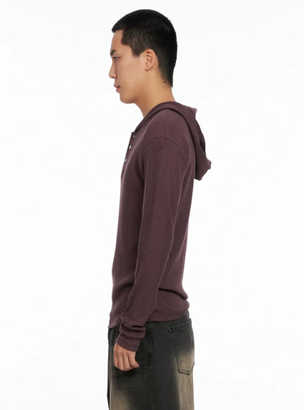 mens-henley-neck-long-sleeve-hoodie-is502