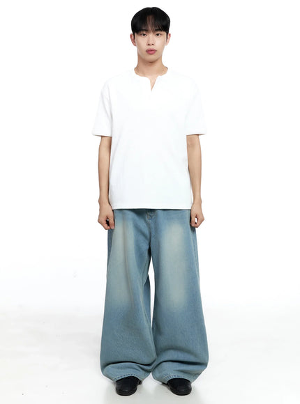 Men's Cotton Henley Tee IG520