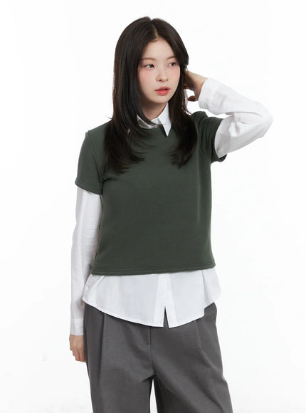 fleece-lined-short-sleeve-top-cn519