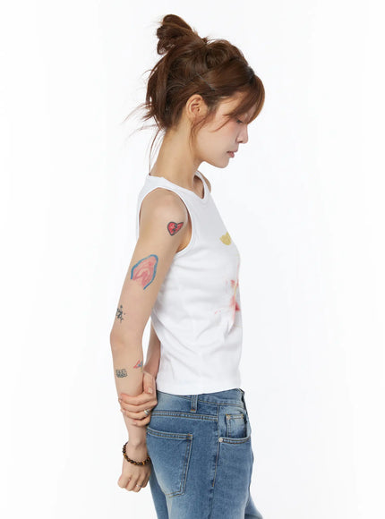 floral-print-sleeveless-top-cy527