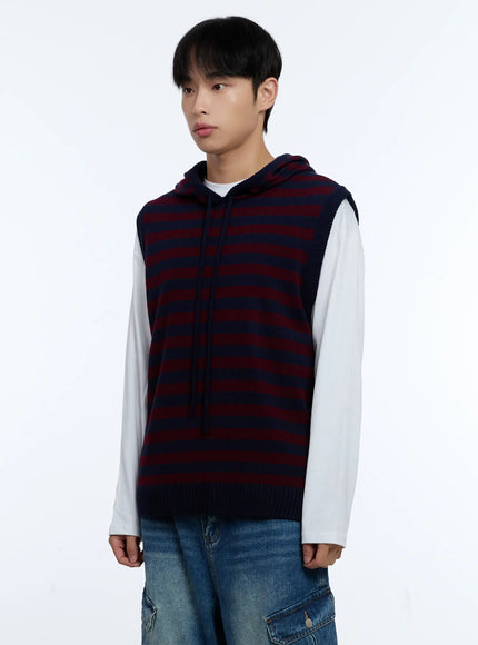 mens-striped-knit-sleeveless-hoodie-ig515