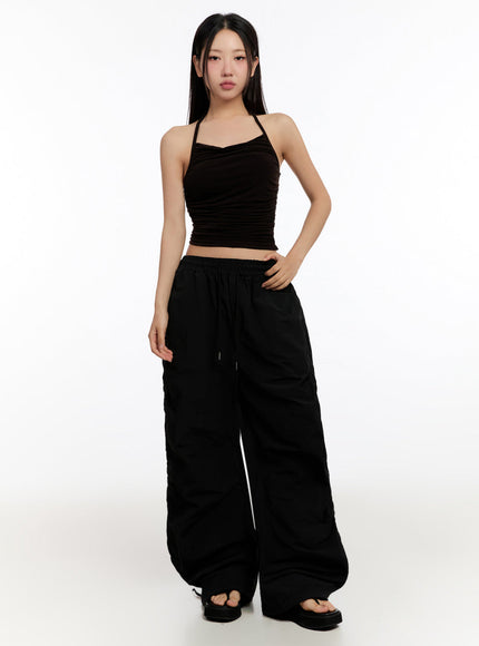 adjustable-wide-leg-nylon-pants-iu509