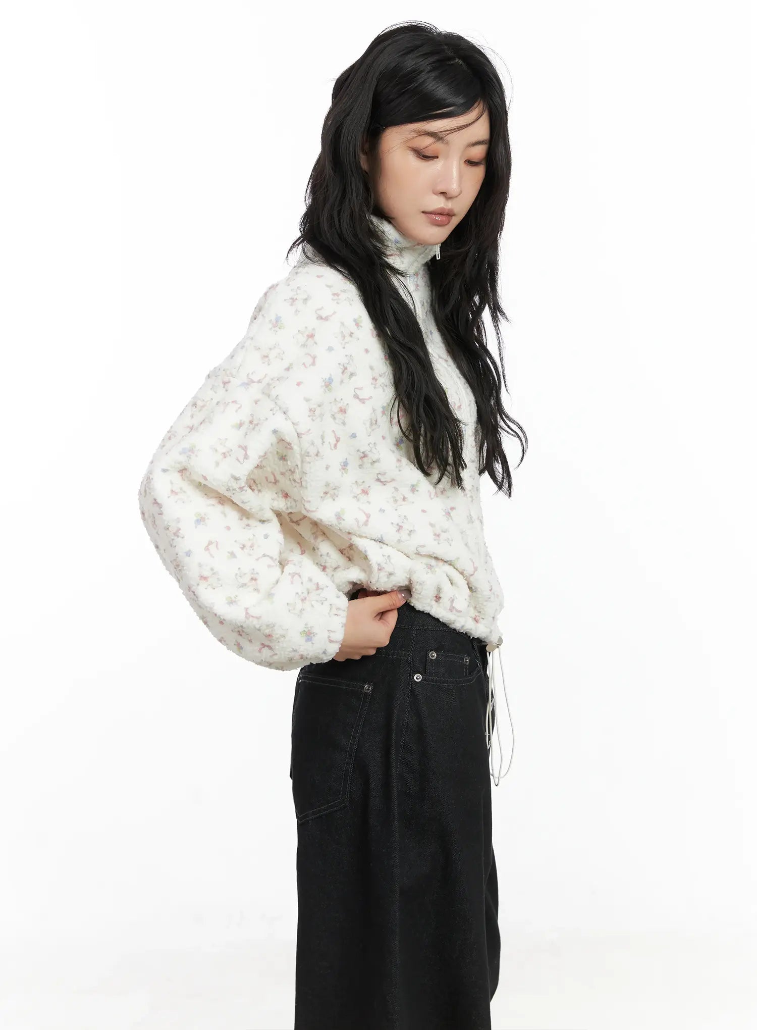 Kelfie Overfit Fleece Jacket CN528