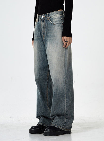 Wide Washed Jeans CS06
