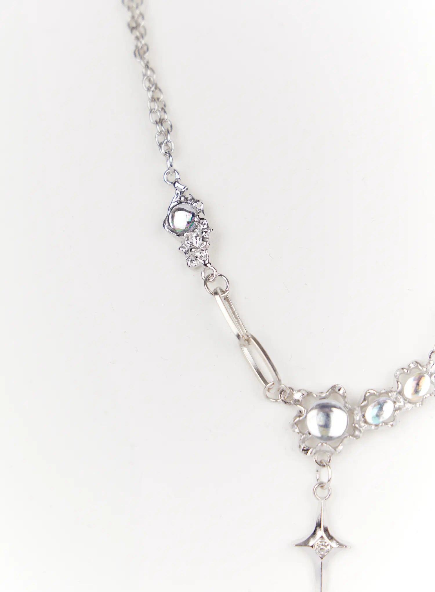 Crystal Chain Link Necklace IO527