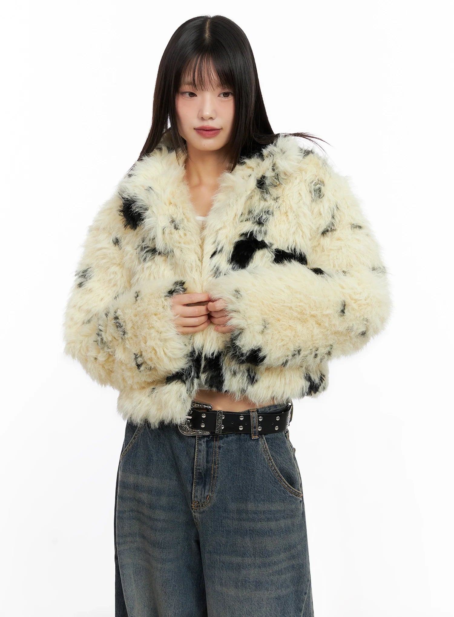 Light Merle Faux Fur Jacket IN503