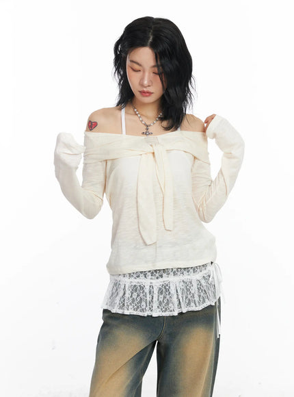 sheer-ribbon-off-shoulder-long-sleeve-top-cj522