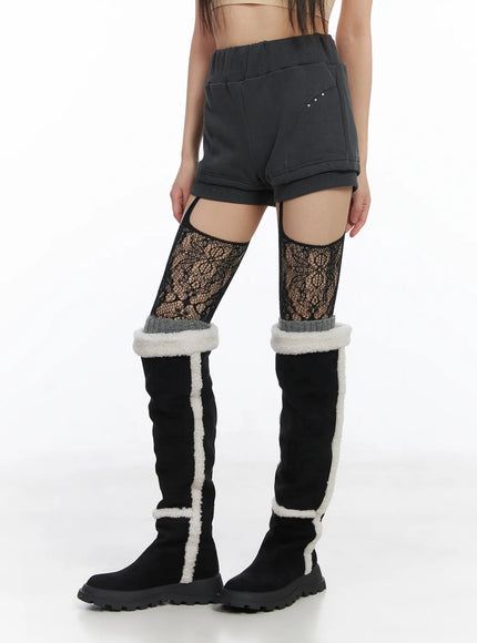 studded-fleece-shorts-cj501