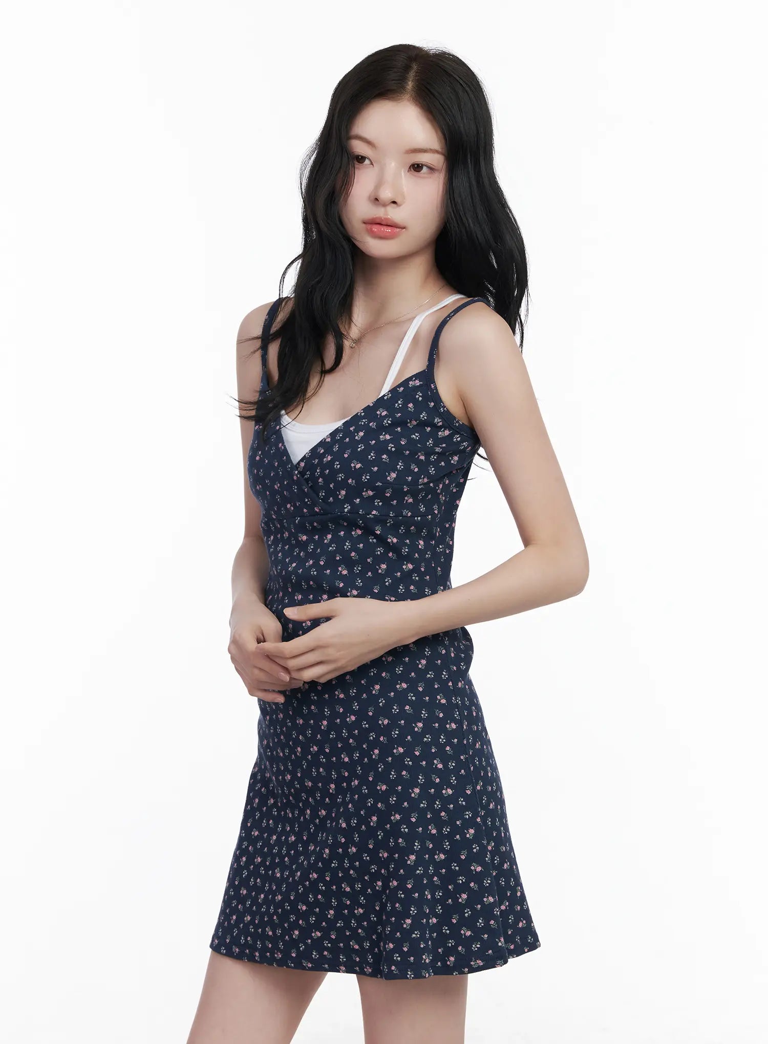 floral-v-neck-mini-dress-ca509