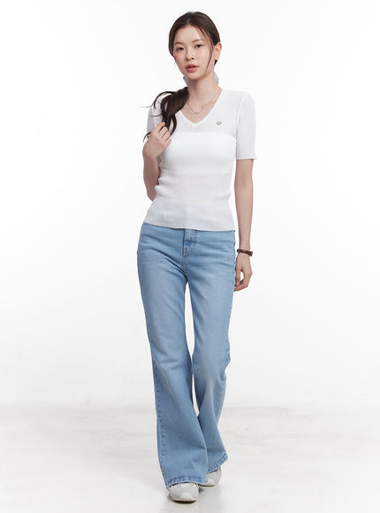 sheer-v-neck-linen-short-sleeve-sweater-cy519