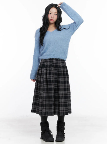 plaid-flare-maxi-skirt-cn514