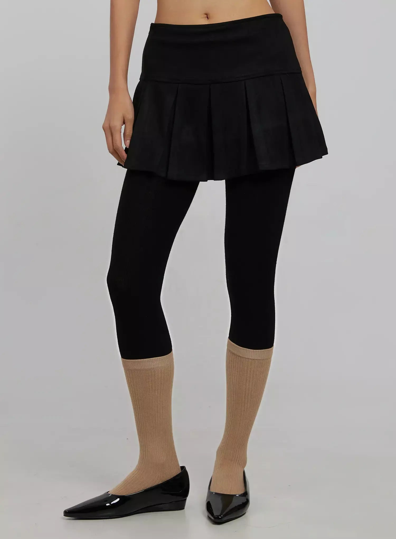 Pleated Mini Skirt IJ509