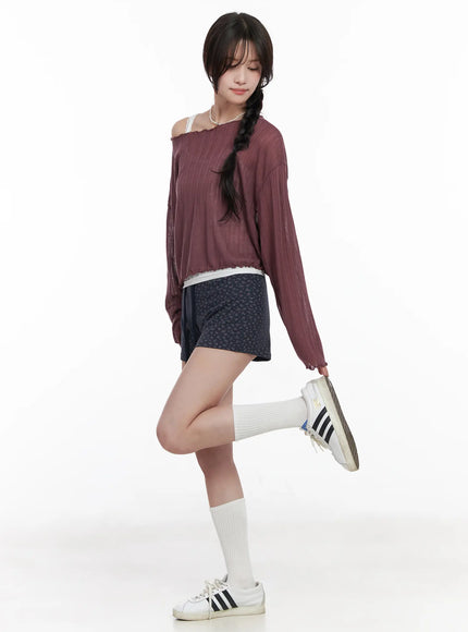 floral-print-banded-shorts-cm527