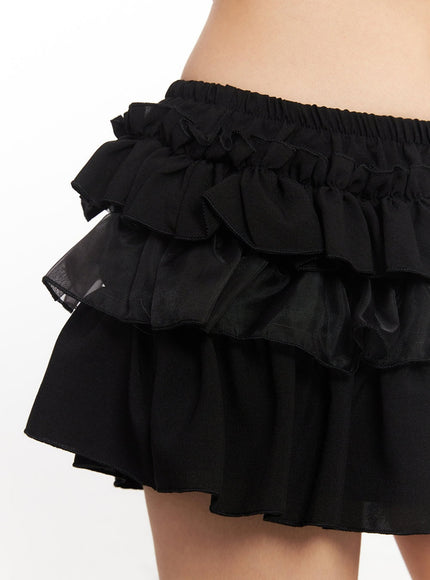 Low-Rise Flirty Ruffle Skirt CA514