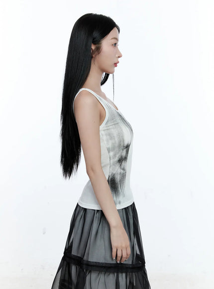 Gradient Ribbed Tank Top CG507