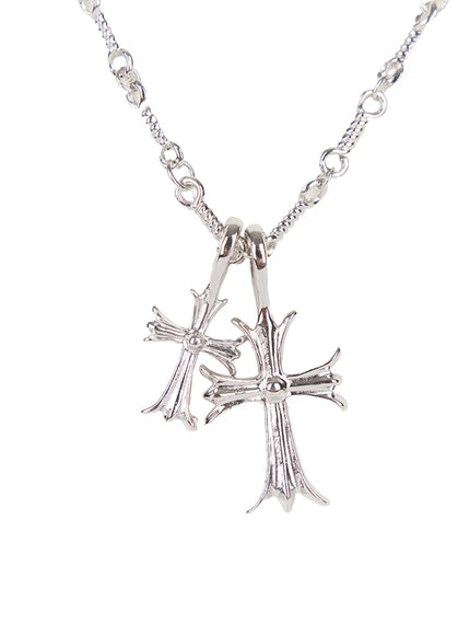 Double Cross Chain Necklace CL530