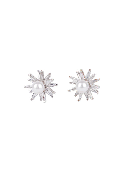 radiant-sun-faux-pearl-stud-earrings-cs518