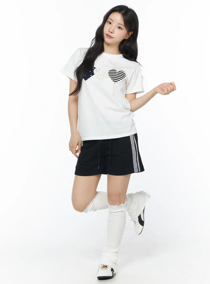 lace-side-stripe-athletic-shorts-cd805