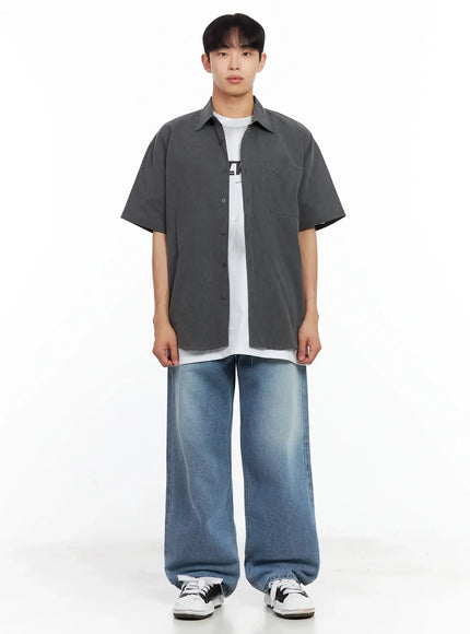 mens-collared-short-sleeve-button-up-top-il516