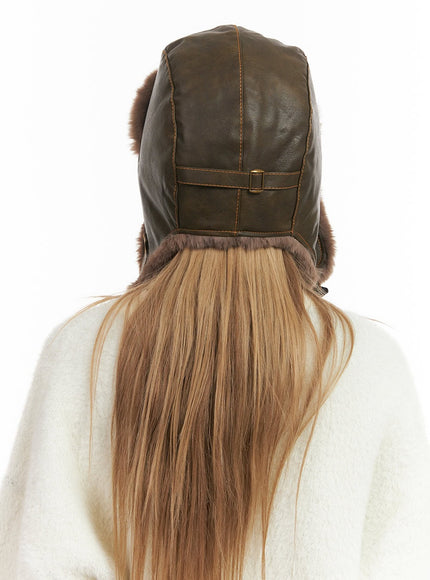 Faux Fur Ear Flap Hat CJ508