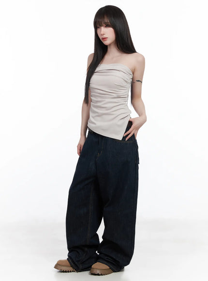 Rowyn Wide Leg Jeans with Pocket Detail CF523
