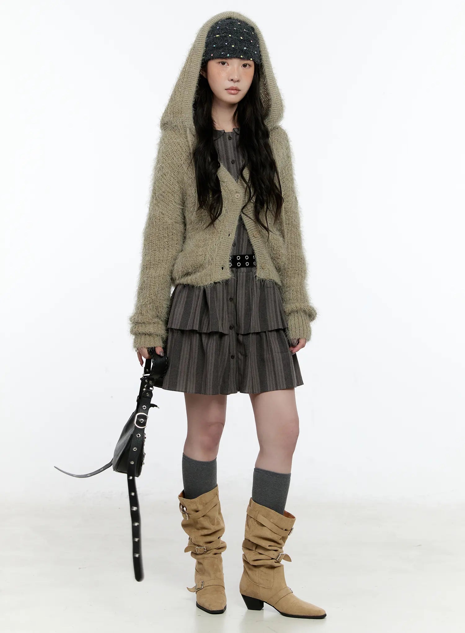 Vintage Dotted Knit Beanie CN517