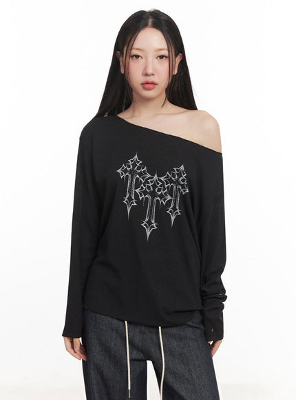 one-shoulder-sheer-long-sleeve-graphic-top-im528