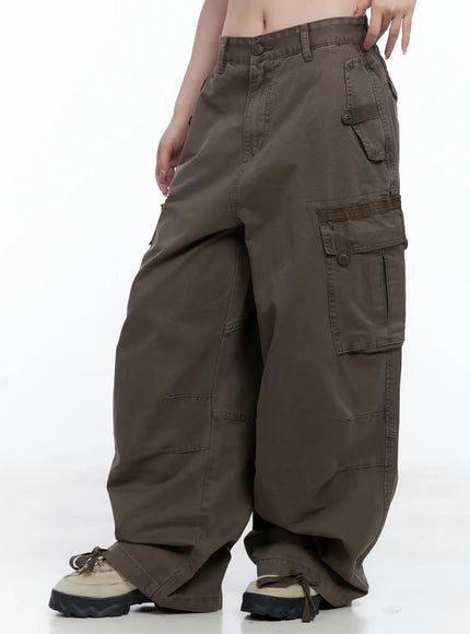 Utility Pocket Wide-Leg Trousers CS501