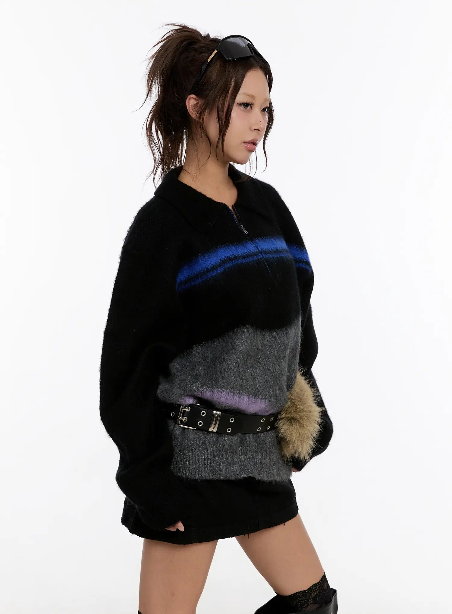 oversized-multi-color-half-zip-knit-sweater-cn527