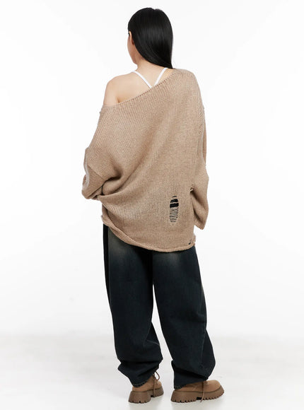 distressed-loose-knit-sweater-cg522