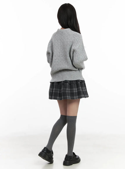 plaid-tiered-mini-skirt-cn527