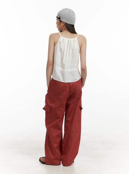 comfy-cargo-pants-red-oa429