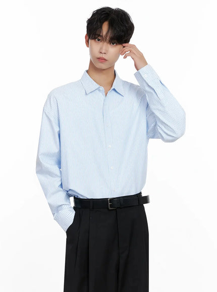 Men's Classic Striped Oxford Shirt IO516