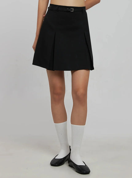 Pintuck Mini Skirt IJ508