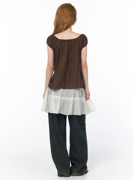 lace-puff-sleeve-blouse-cy505