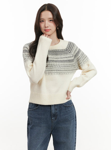 round-neck-nordic-print-sweater-on429