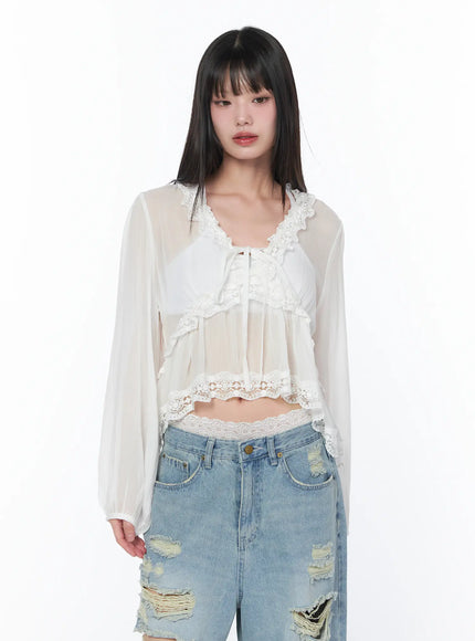 sheer-lace-v-neck-ruffle-blouse-ca528