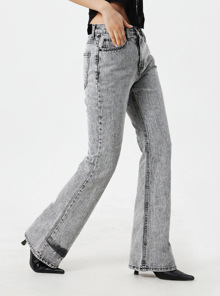 Grey Bootcut Jeans CM324