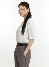puff-sleeve-square-neck-blouse-shirt-ou419
