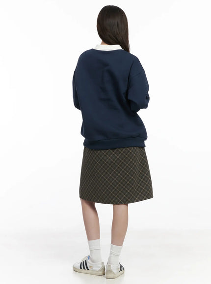 plaid-midi-skirt-cj506