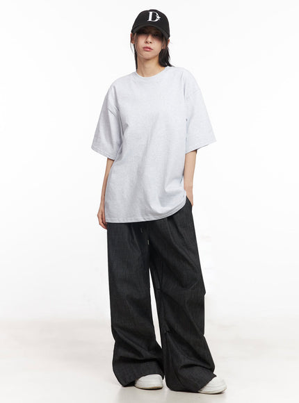 pintuck-denim-sweatpants-iy529